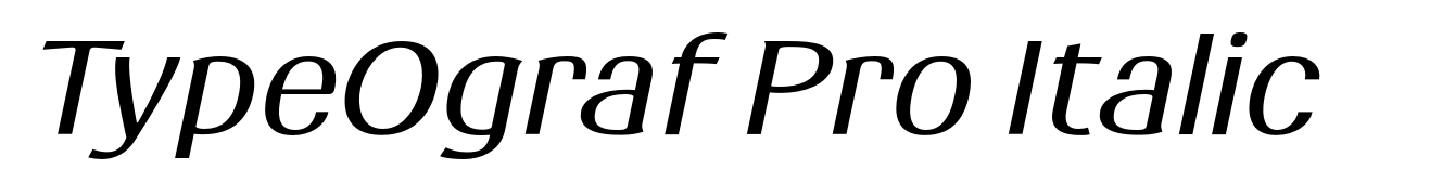TypeOgraf Pro Italic